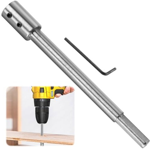 Prolunga Extra Lunga da 170 mm per Trapani Forstner con Codolo da 3/8, Accessorio Indispensabile per Fresature Profonde e Precise in Legno e Altri Materiali