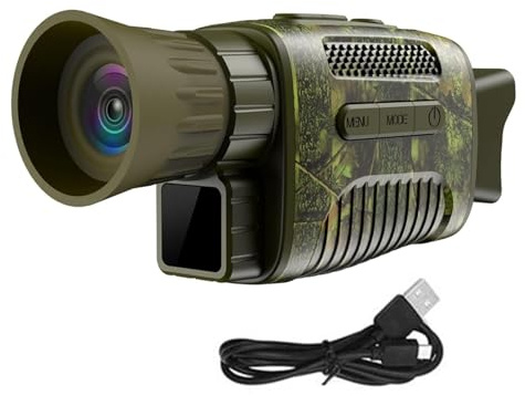 Visión Nocturna Digital NV650C 7 Niveles Dispositivo de visión Nocturna infrarroja Gafas 1080P 4X Zoom Digital día Noche Foto Video telescopio Monocular(32G Memory Card)