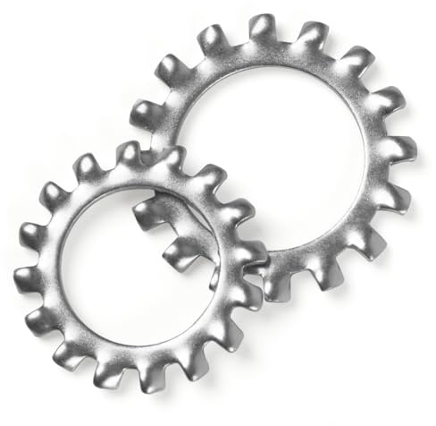 FOMGIIN Arandelas de Bloqueo Dentadas Externo M22 x 36mm, 5 Piezas Arandelas de Seguridad de Velocidad Rápida de Acero Inoxidable 304, Arandela de Resorte de Onda Bloqueo