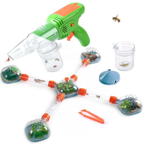 PLAY Kit Esploratore Bambini con Cattura Insetti, Habitat degli Insetti, Tazza di Osservazione, Pinzette, Esplorazione Outdoor Giocattoli Regalo Set per Bambini da 3+ Anni