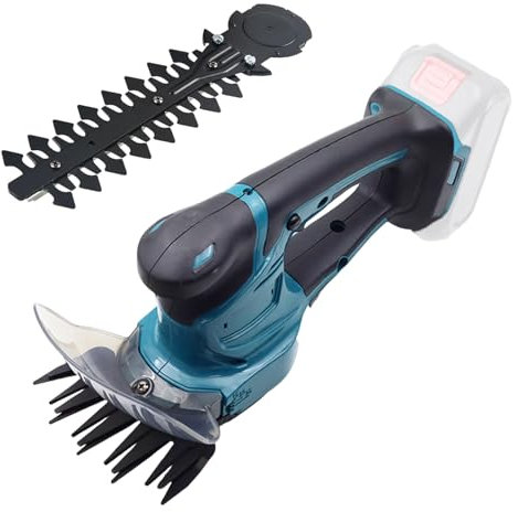 Kocusu 2 in 1 Akku Heckenschere & Grasschere,Gartenschere Kompatibel mit Makita 18V Akkus,Strauchtrimmer mit 12cm Grasschere und 32cm Tragbar Strauchschere,für Garten,Rasen,Hecken(Ohne Akku)