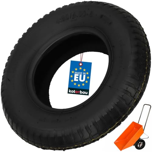 KOTARBAU® Pneumatico per carriola, 2 strati, in gomma piena, Rigido, Nero