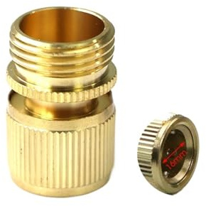FJOADNVM Raccord Tuyau D'arrosage Adaptateur de Mamelon Rapide Jiont en Laiton 1/2 3/4 mâle/Femelle 16,0 mm for Tuyau d'arrosage et Robinet(D-USA-Male)