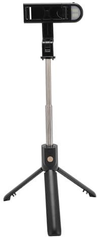 aqxreight Perche à Selfie Trépied avec Lumière Support de Trépied pour Téléphone Portable Perche à Selfie Extensible Universelle en Acier Inoxydable avec Photos de Distance Vidéo Adaptée en Direct