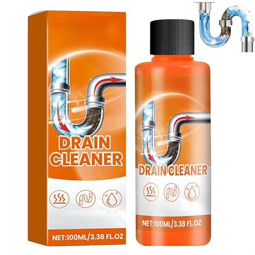 Poudre débouche-tuyaux puissante, nettoyant pour éviers et canalisations, mousse nettoyante pour canalisations, gel déboucheur puissant à action rapide pour toilettes, cuisine,100 ml (1Pièce)