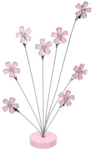 Gadpiparty Blumendesign Notizhalter aus Metall 8 armiger Fotoclipständer für Schreibtisch Multifunktionaler Bilderklammerhalter für Fotos und Nachrichten