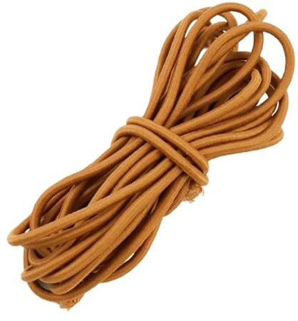 Cuerda elástica de Color for pantalón, banda de goma elástica redonda, decoración for sombreros, cordón de primavera, accesorios de costura DIY, 2-10M, 4,5-5mm(16LightBrown,3Meters)