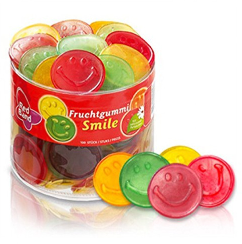 Red Band Fruchtgummi Smile – niederländische Süßigkeiten (1200 g volle Dose)