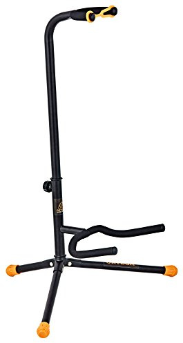 Ortega Guitars Metal Guitar Stand – Ständer für Akustik Gitarre, Akustik Bass, E-Gitarre und E-Bass – Metall, Schwarz (OGS-1BK) | Ständer für Akustik Gitarre, Akustik Bass, E-Gitarre und E-Bass