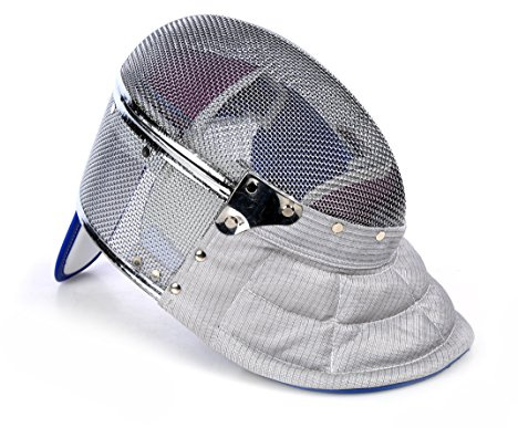 LEONARK Máscara de Sable de esgrima CE 350N Mascarilla certificada de Grado Nacional (Grey_Detachable, S)