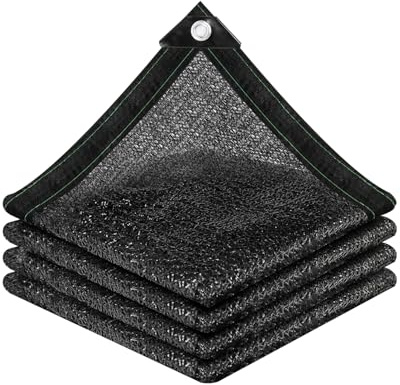 vensovo 50% Sunblock Shade Cloth Net Black Resistant - 2.4x3.6M Garden Shade Mesh Tarp for Plant Cover, Greenhouse, Chicken Coop, Tomatoes, Plants