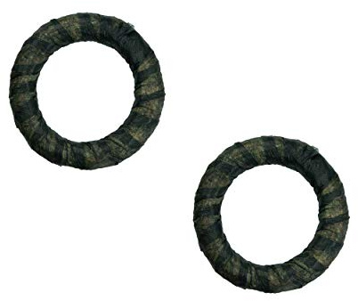 DekoPrinz Strohkränze mit Vlies, 2 Stück | ø 50 cm Durchmesser | 8 cm Stärke | Strohrömer, Türkranz, Deko-Kranz, Kranz-Rohling, Strohring