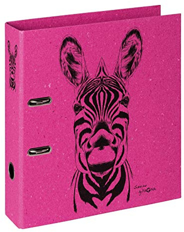 Pagna 50339-34 Ordner A4 75mm Zebra, Dunkelrosa