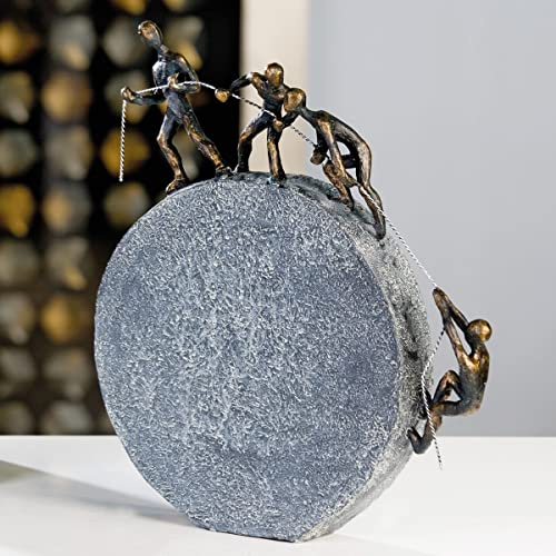 Generisch MF Skulptur Gute Freunde bronzefarbene Figuren Freunde Höhe 35cm Qualitäts Produkt aus dem Hause Gilde Skulptur Gute Freunde Material: Poly Moderne Deko für Ihr Zuhause oder im Büro