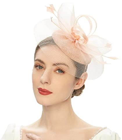 Eleganter Fascinator-Hut, Pillendose, Hut für Damen, Cocktail, Teeparty, Kopfbedeckung, exquisiter französischer Fascinator für Hochzeit