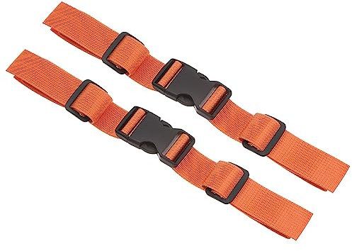 PATIKIL Backpack Chest Strap, 2 Pack Polyester Webbing Adjustable Replacement Strap with Quick-Release Buckle for Bag Outdoor Hiking Cycling, Orange