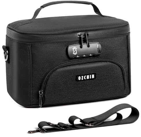 OZCHIN Große Aufbewahrungsbox mit Zahlenschloss, tragbare geruchsdichte Verschlusstasche, Reisetasche, tolles Geschenk für Frauen und Männer