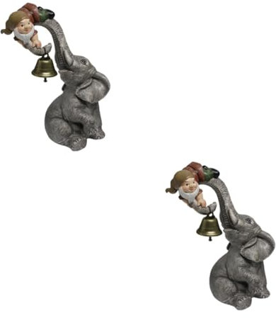 Toddmomy 2 Stück Elefanten Ornamente Foto Requisiten Heimdekoration Außendekoration Statue Gartenskulptur Harz Elefantenskulptur Dekor Realistisches Elefantenmodell Heimskulptur