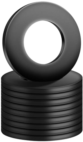 BOUMVID Unterlegscheiben Flache M14 x 28mm, 10 Stück Unterlegscheibe Schwarz Karosseriescheiben Distanzscheiben Kohlenstoffstahl Dichtung Beilagscheiben Distanzringe für Gewindestangen Schrauben