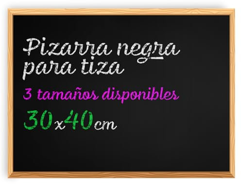 Pizarra Tiza, Pizarra Negra para Pared con Material de Montaje, Pizarra para Bodas, Niños, Escuela y Hogar, Pizarra Tiza Pared ideal Aulas, Restauración y Eventos - Ofituria (30x40)