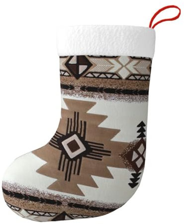 Hgbbdyyjj Native Weihnachtsstrümpfe, personalisierbar, für Herren und Damen, Weihnachtsstrümpfe, weiches Polyester, dekorative Socken, Schwarz , Einheitsgröße