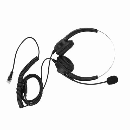 SPYMINNPOO Universal Compatibility Telephone Headset with Microphone for Smooth Communication Comfortable Wearing of 2.5mm Telephone Headset, (3.5mm straight head
