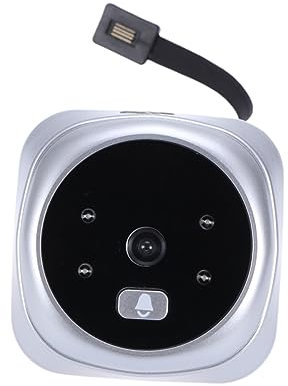 NUOBESTY 135grado Spioncino Digitale Da Telecamera Grandangolare Da Gradi Monitor Sicurezza Notturna Display Lcd Senza Batteria Argento
