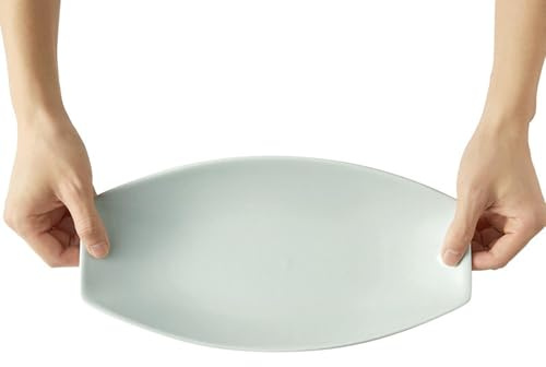 Nordic style solid color ceramic tableware, household simple round-12 inch fish plate-white