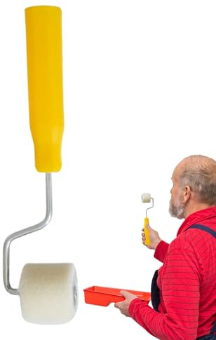 Bvizyelck Pennello Rullo Verniciatura | Rullo Per Porte 18 Cm,Pennello Multifunzionale Con Manico Antiscivolo Per Pareti Soffitti E Mobili