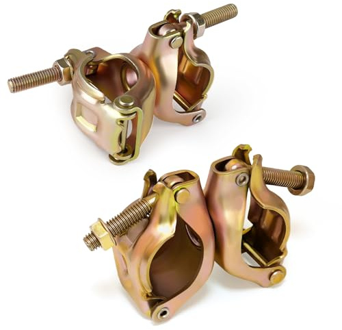 2 pezzi giunto girevole impalcatura 48 x 48 mm morsetto ponteggio con dado di fissaggio, fascetta per ponteggi a 360° per il fissaggio di ponteggi asta di ancoraggio