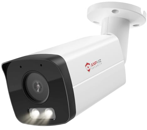 Anpviz 4K PoE IP Bullet Camera with 100ft Smart Dual Light Color Night Vision, 8MP Security IP Camera Outdoor Indoor, MD2.0,Micro SD Slot, Built in Mic,Metal,IP66,Wired,NDAA,IPC-B8A83WD-S (U Series)