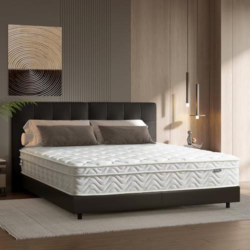 Z-hom Matelas 160x200, 26 cm, Matelas à Ressorts Ensachés Indépendant, Matelas de Lit d'Adulte et d'enfant, Haute Resilience Ultra Respirante, Durable et Doux pour la Peau, Isolation du Mouvement
