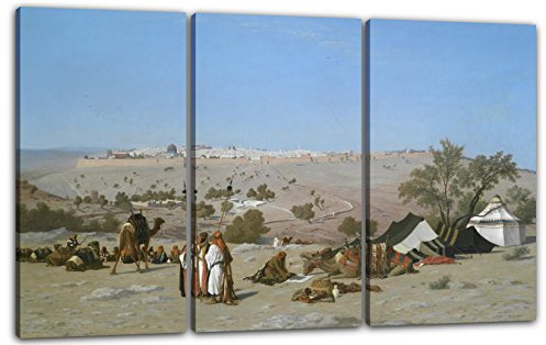 Printed Paintings Leinwand 3-teilig(120x80cm): Charles-Théodore Frère - Jerusalem vom Ölberg aus