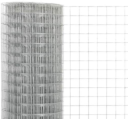 Tidyard Nätnät, nätstängsel av galvaniserat stål – hundstaket, kattstaket, kycklingstaket, silver, 0,5 m höjd, 10 m rulle, maskstorlek 19 x 19 mm (L x B), trådtjocklek 0,7 mm