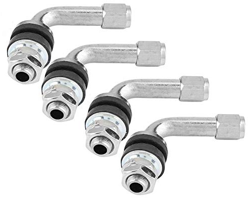 Vástagos de Las Válvulas del Neumático de la Rueda del Coche, Vástagos de la Válvula del Neumático del Ángulo de 4pcs 90 Grados para el Neumático de la Motocicleta del Coche