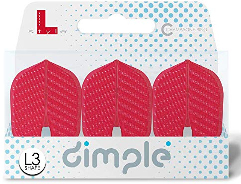 PerfectDarts 1 Set L Style Champagne Dart Flights Shape DIMPLE