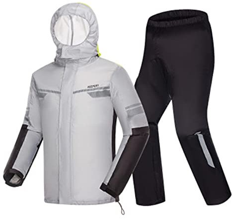 Tuta da pioggia per moto Moda sport impermeabile uomo impermeabile impermeabile tuta moto giacca antipioggia luce morbida 210T nylon cappotto antipioggia 3D riflette la luce