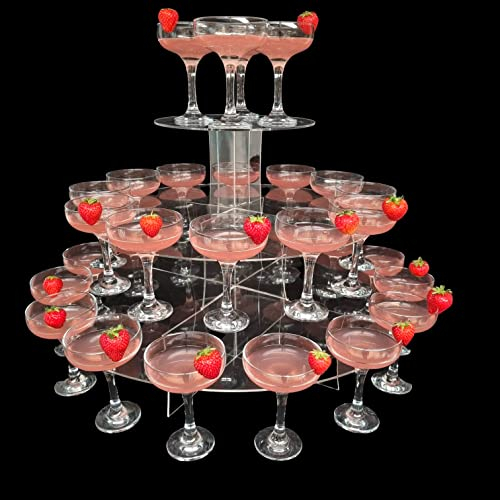 Super Cool Creations Wedding/Party Champagne/Prosecco Display Stands for Coupe Glasses & Champagne Bottles