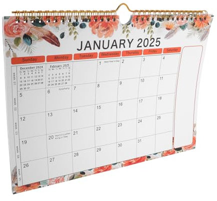 DIYEAH Papierwandkalender Englischer Monatskalender Zum Aufhängen Für Haushalt Und Wohnzimmer Praktisch Und Langlebig