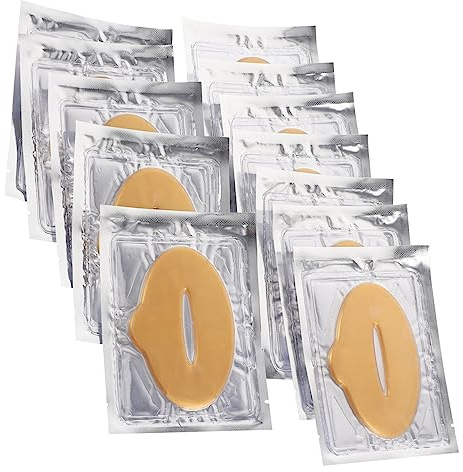 VICASKY 25 Stück Peeling Lippenmasken gegen Falten mit Kollagen Feuchtigkeitsspendend und Exfolierend Natürliche Pflanzenfaser für Tägliche Lippenpflege im Alltag