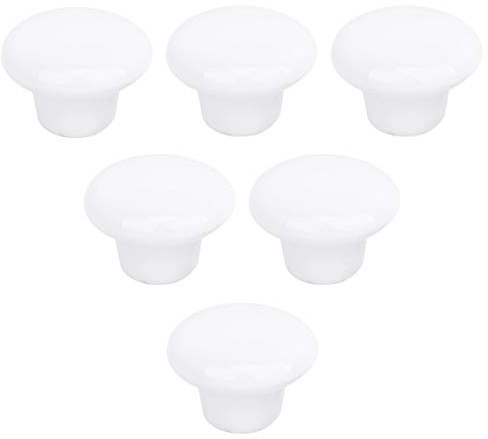 6PCS Möbelknöpfe Porzellan/Keramik Möbelgriff Türknauf Schrankgriff Schrankknopf Möbelknauf,Retro einzigartig Landhaus Antik Möbel Schublade Schrank Knauf & Griff von Creatwls - Weiß
