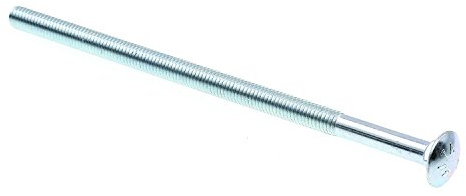 Prime-Line 9064065 Carriage Bolts, 3/8 in.-16 X 8 in., A307 Grade A Zinc Plated Steel (10 Pack)