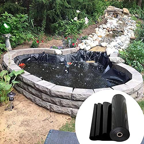 Pond Liner HDPE Koi Pond Liner 10x10ft Preformed Pond Liners 12 Mil Rubber Pond Liner Fish Pond Liners for Waterfall/A Variety of Sizes for You to Choose
