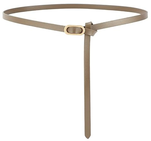 GIMIRO Damengürtel [1cm x 108cm] geniune Hüftgurt Verstellbare schmale Gürtel Kleid Bund