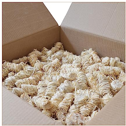 Cheminett - Laine de Bois - Allume Feu 100% Naturel - 5 kg, +/- 400 Pièces Taille XL - À Base de Cire Végétale Premium et de Bois Certifié FSC - Temps de Combustion 8 à 10 Min