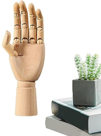 Rooeling Wood Artist Drawing Manikin,Wooden Mannequin Hand Artist Model - Moveable Articulated Art Figures for Shop Display, Table Display, Photo Props