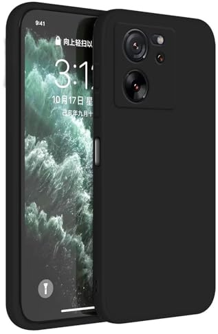 Topme Funda para Xiaomi MI 13T / Xiaomi MI 13T Pro (6.67 Inches) Carcasa Caja Case Estuche, Funda Protectora de Piel de Silicona TPU - Negro