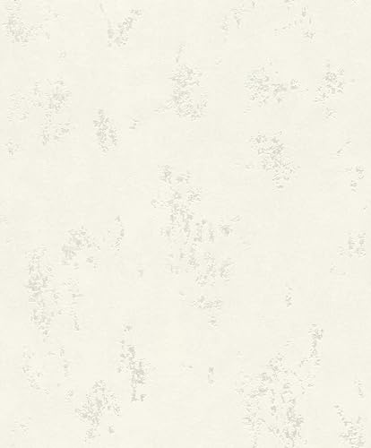 Rasch Tapeten 315707 - Unitapete aus Vlies in Weiß/Cremeweiß aus der Kollektion Color your life - 10,05 m x 0,53 m (LxB)