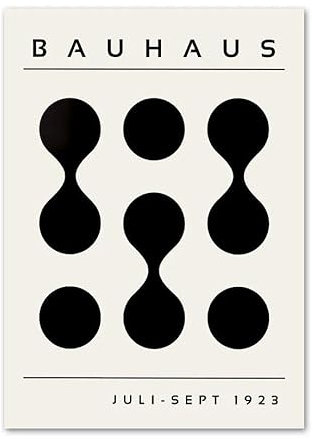Boho Abstrakte Bauhaus Linie Geometrie Nordic Poster Kunstdrucke Leinwand Malerei Schwarz Vintage Wand Bilder Wohnzimmer Wohnkultur A6 40X50Cm Kein Rahmen