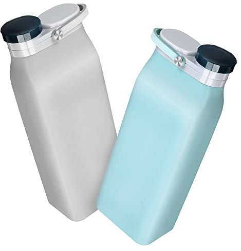 POPETPOP Bouteilles Deau Étanches avec Poignée Pliable pour Le Sport Idéales pour Les Étudiants Et Les Travailleurs